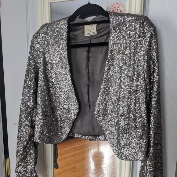 Urban Outfitters Sequined Cropped Jacket - Picture 1 of 4